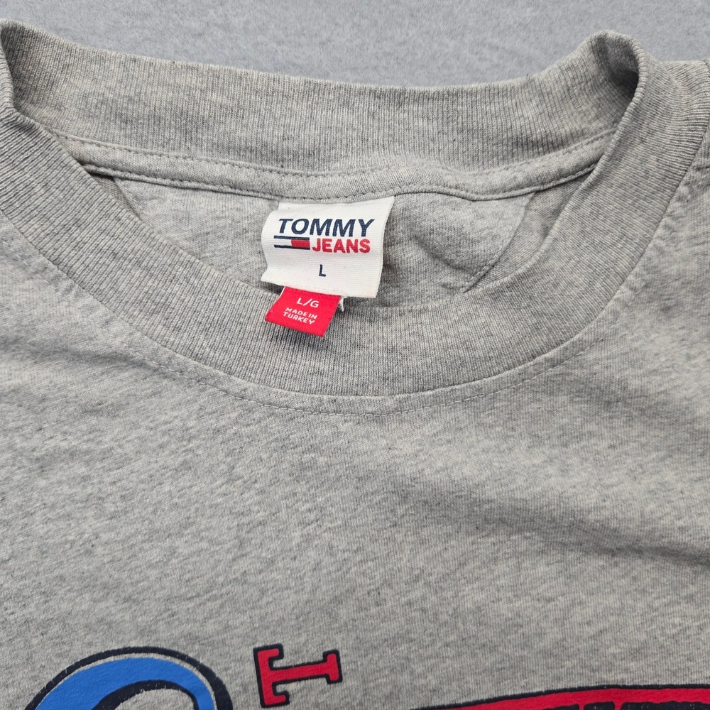 Tommy Jeans Mens Gray Central Park Basketball Graphic T-Shirt Size Large L‎ VTG - Picture 3 of 9